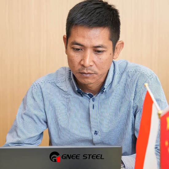 Welcome Indonesian customers to visit GNEE STEEL